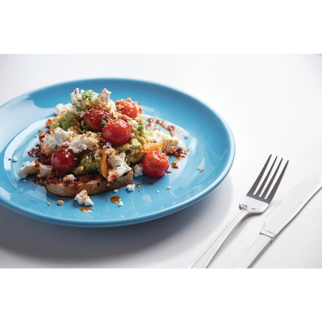 Olympia Cafe Coupe Plates Blue 205mm (12 Pack)