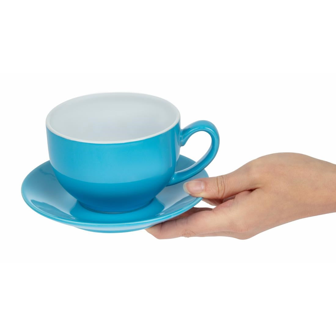 Olympia Cafe Cappuccino Cups Blue 340ml (12 Pack)