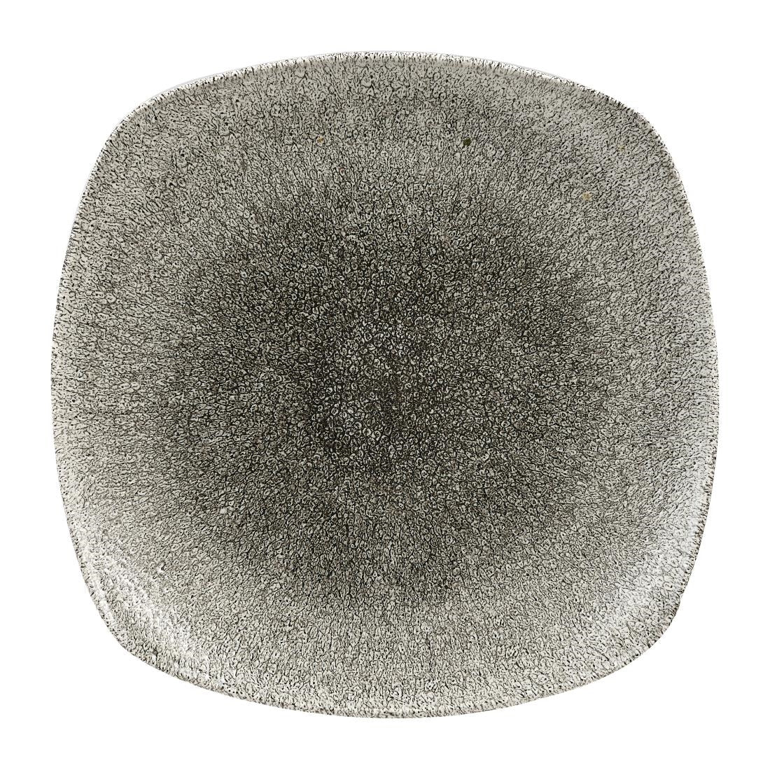 Churchill Studio Prints Raku Square Plates Quartz Black 252mm (12 Pack)