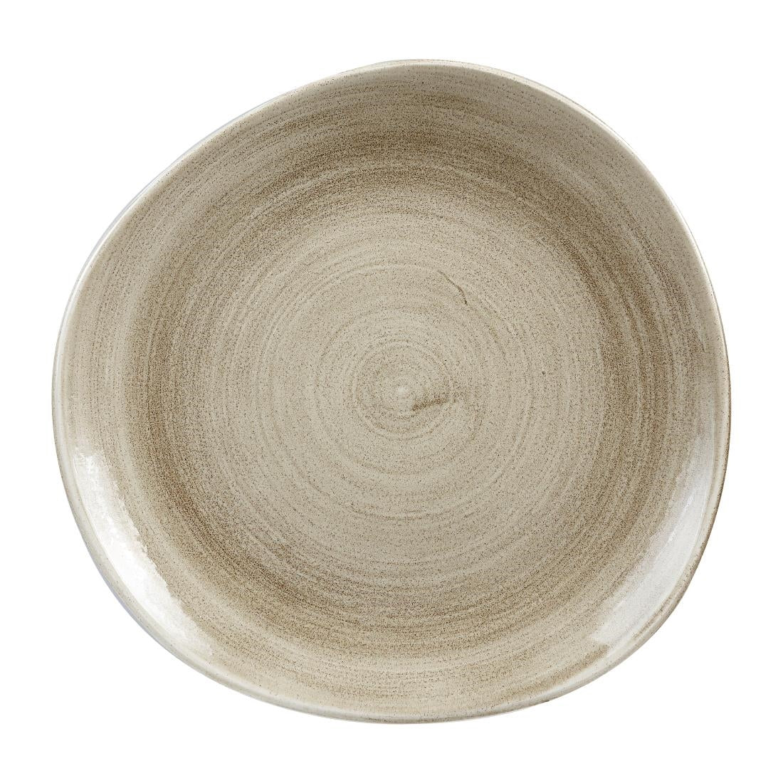 Churchill Stonecast Patina Antique Organic Round Plates Taupe 286mm (12 Pack)