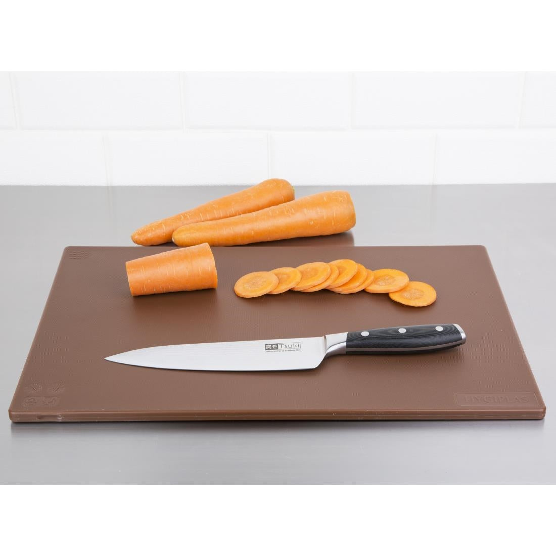 Hygiplas Low Density Antibacterial Chopping Board Brown 450x300x10mm