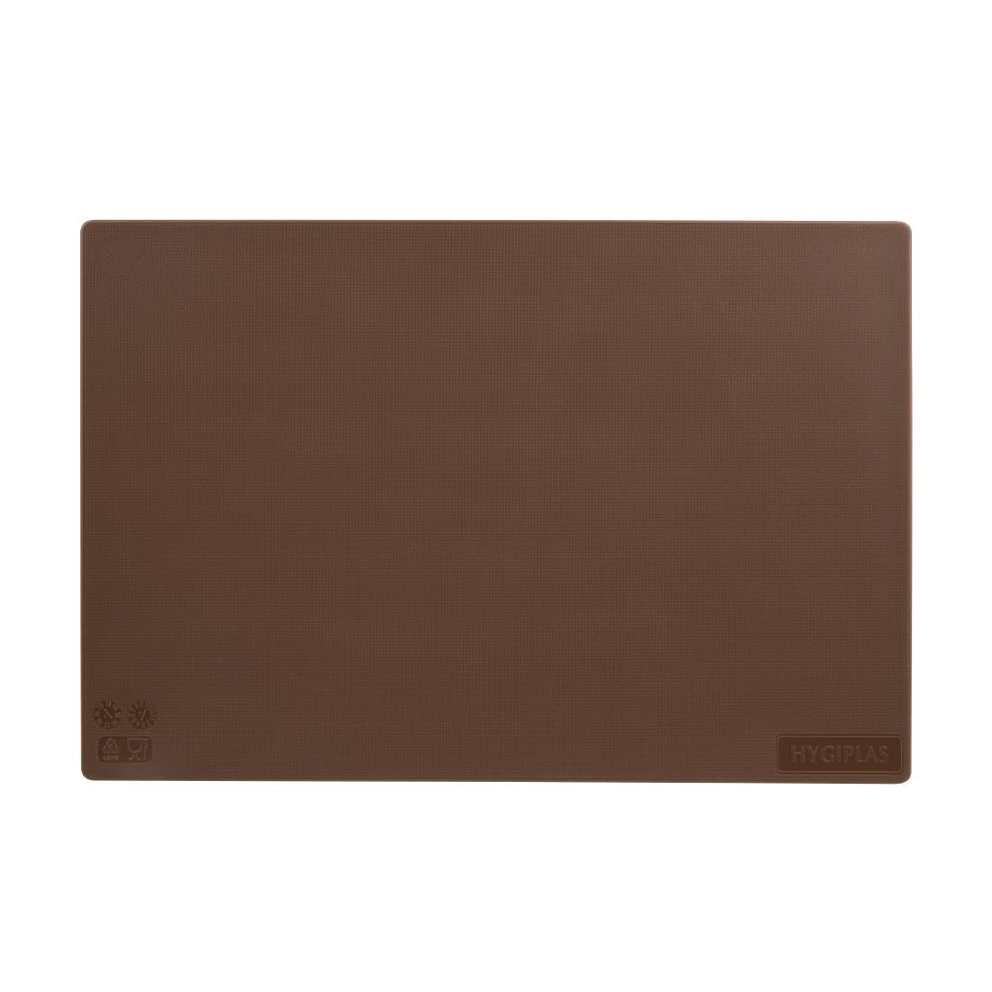 Hygiplas Low Density Antibacterial Chopping Board Brown 450x300x10mm