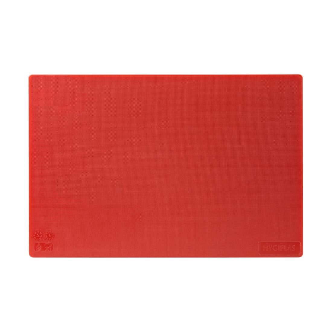 Hygiplas Low Density Antibacterial Chopping Board Red 450x300x10mm