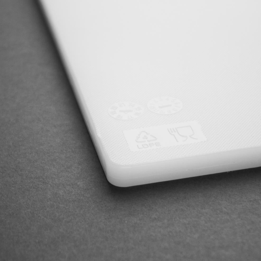 Hygiplas Low Density Antibacterial Chopping Board White 450x300x10mm