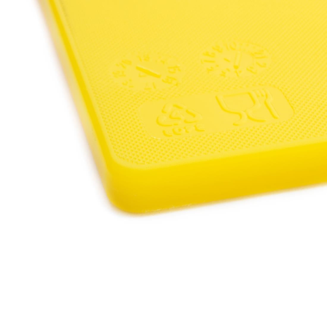 Hygiplas Low Density Antibacterial Chopping Board Yellow 450x300x10mm