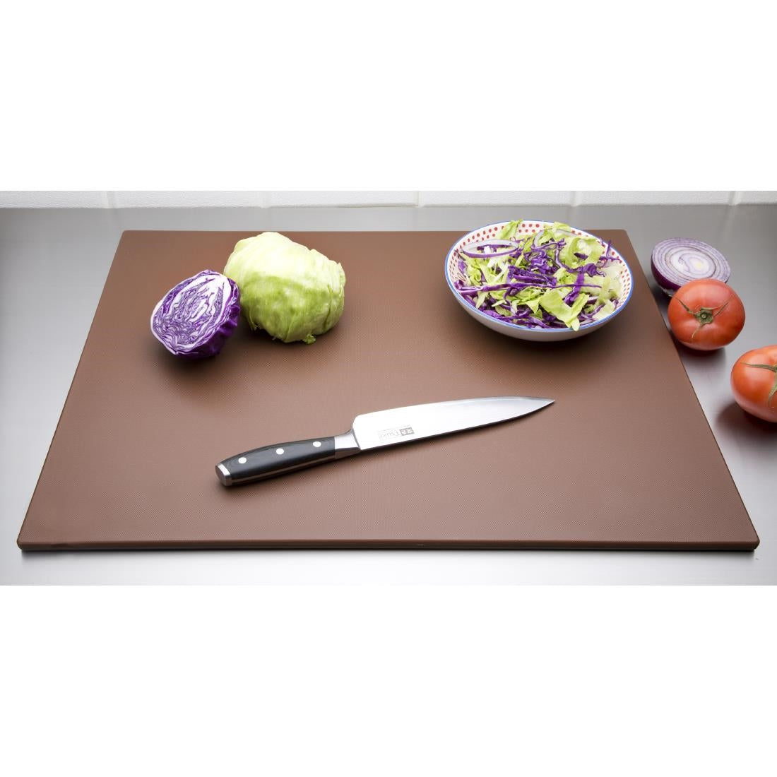 Hygiplas Low Density Brown Chopping Board Large 600x450x10mm