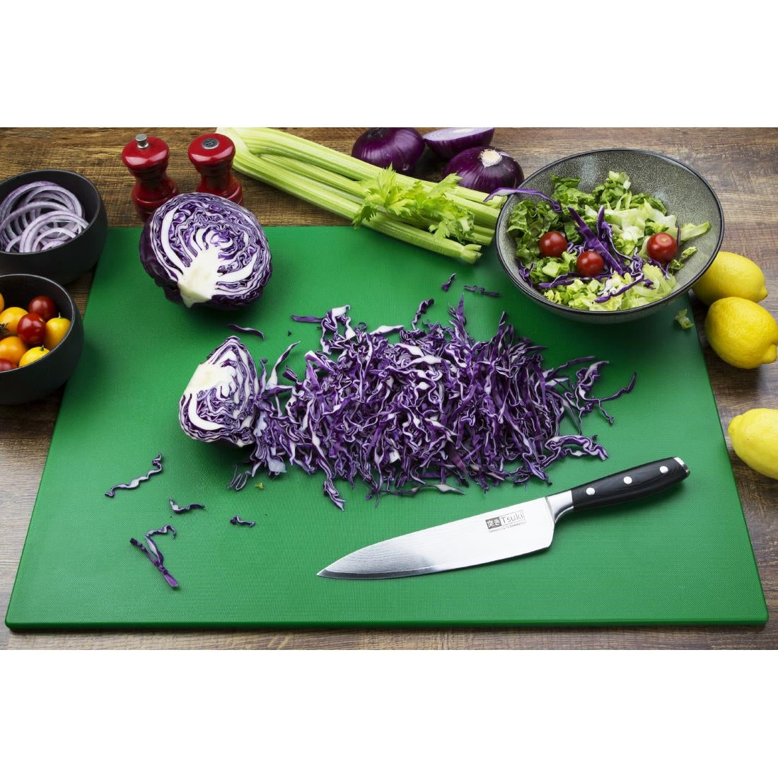 Hygiplas Low Density Green Chopping Board Large 600x450x10mm