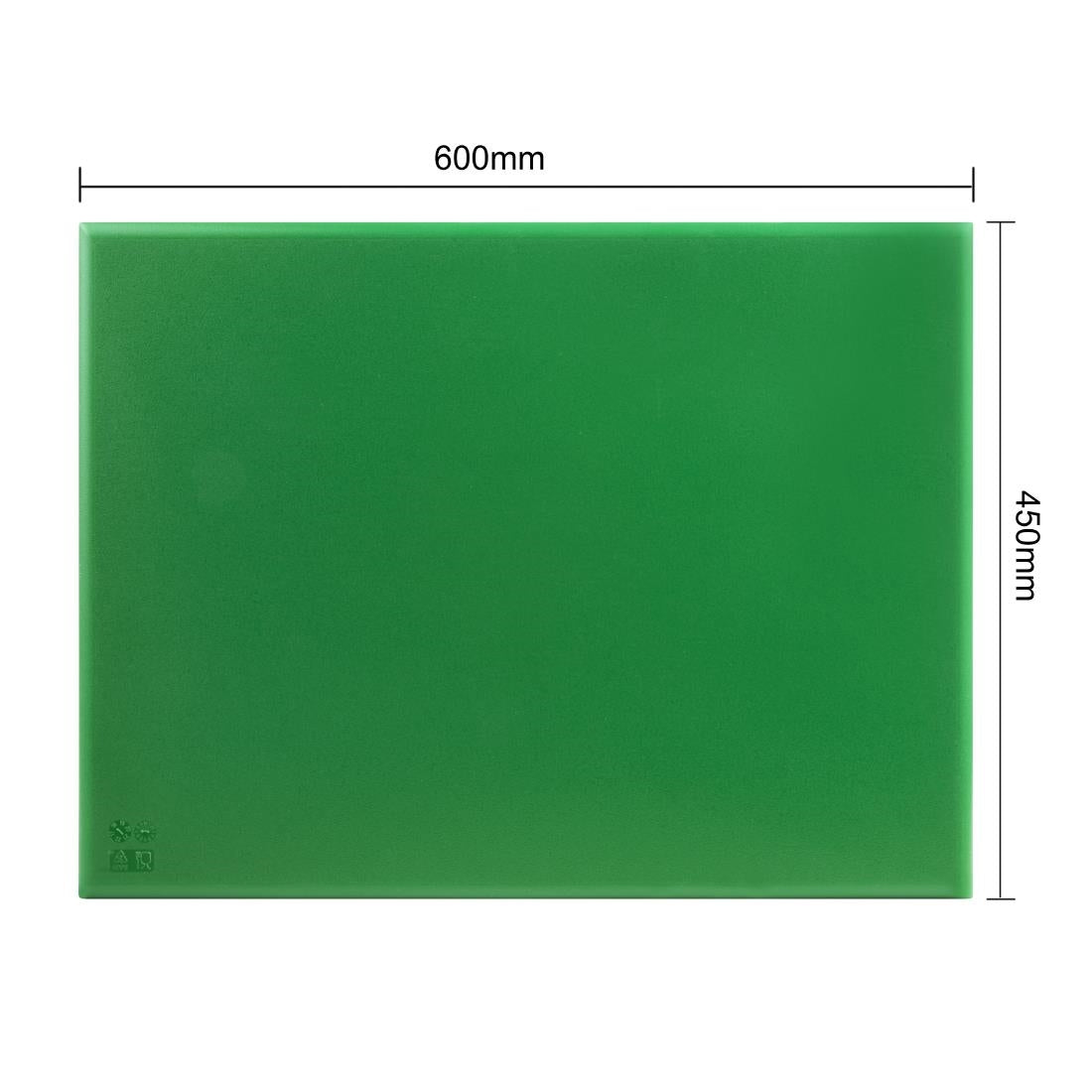 Hygiplas Thick Low Density Green Chopping Board Large 600x450x20mm