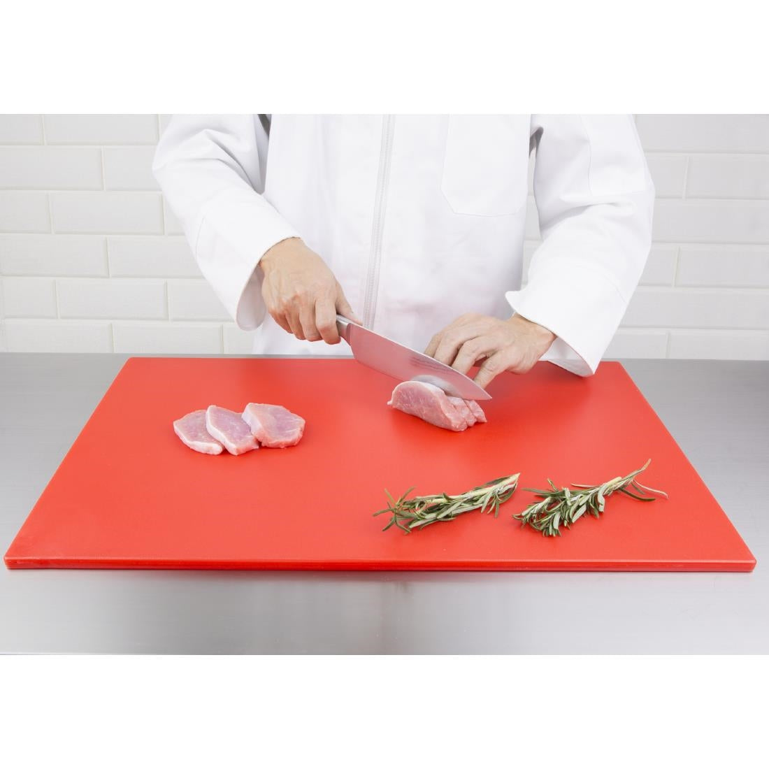 Hygiplas Low Density Red Chopping Board Large 600x450x10mm