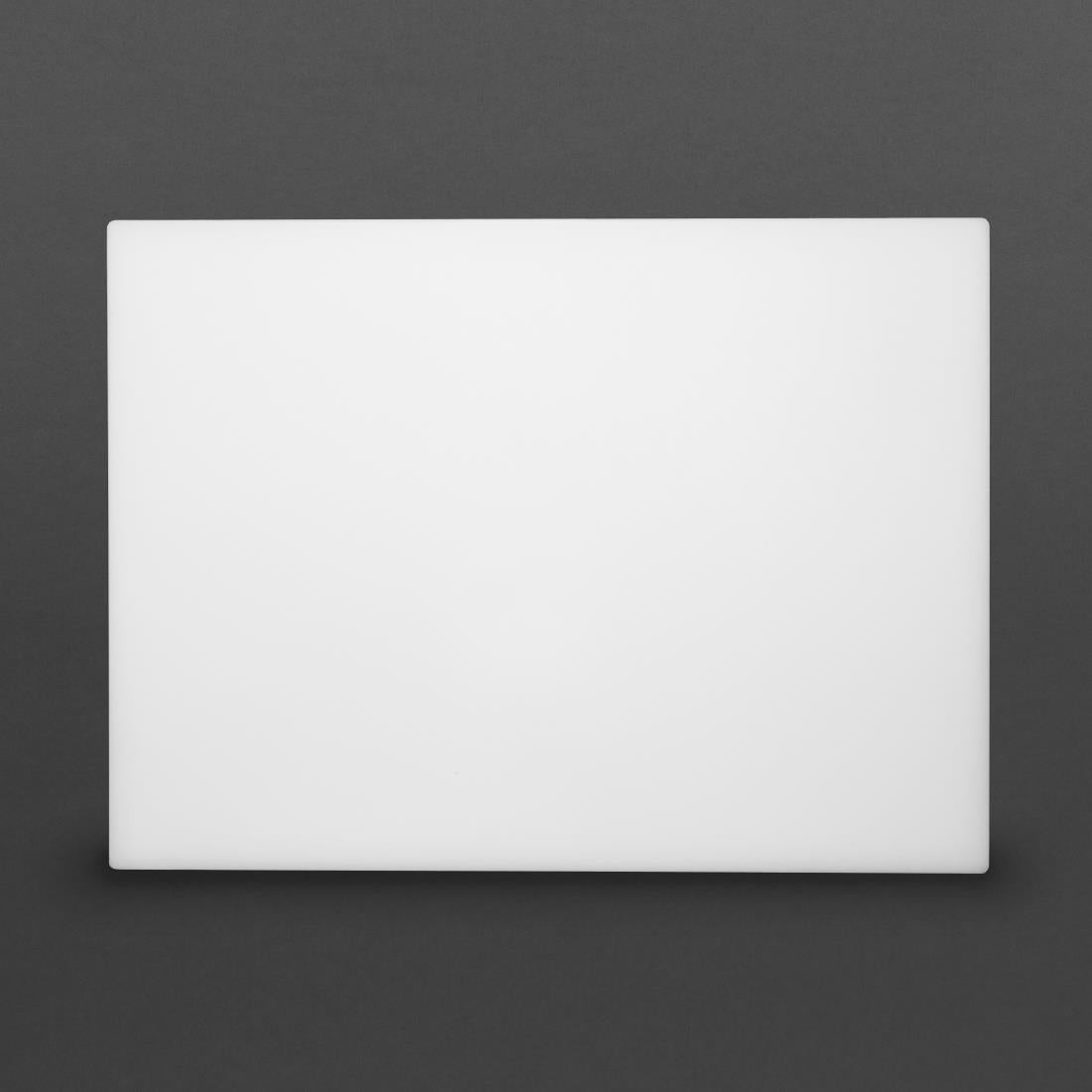 Hygiplas Thick Low Density White Chopping Board Large 600x450x20mm