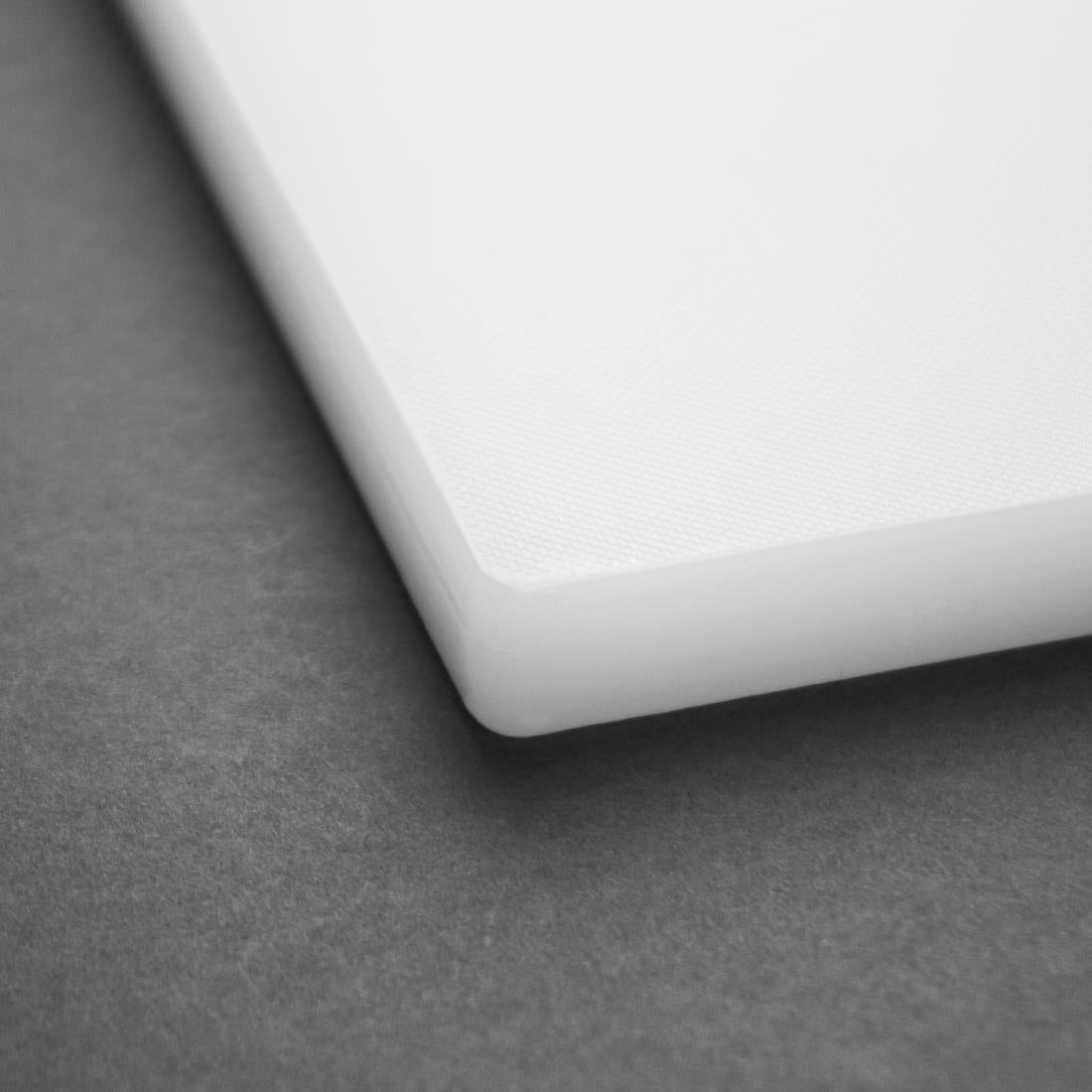 Hygiplas Thick Low Density White Chopping Board Large 600x450x20mm