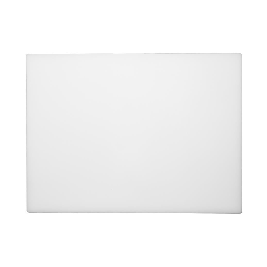 Hygiplas Thick Low Density White Chopping Board Large 600x450x20mm