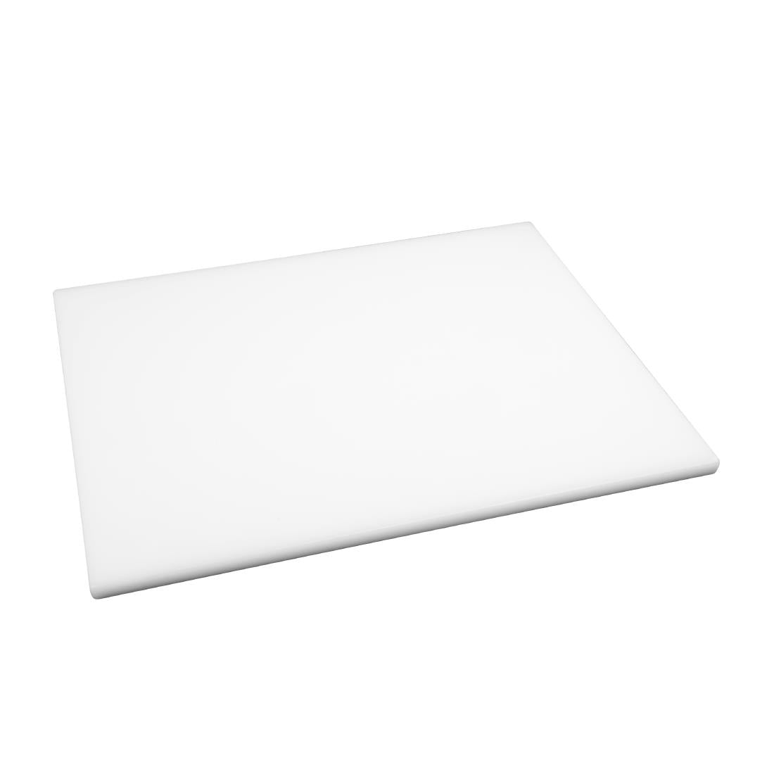 Hygiplas Thick Low Density White Chopping Board Large 600x450x20mm