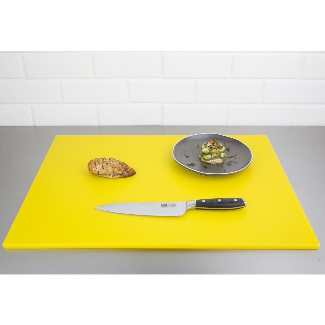 Hygiplas Low Density Yellow Chopping Board Large 600x450x10mm