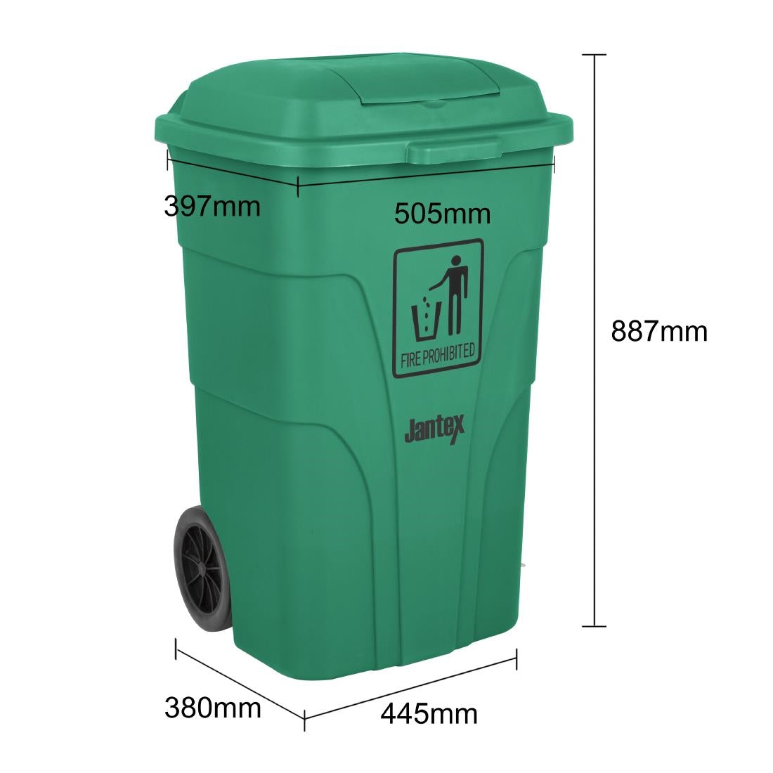Jantex Wheelie Bin Green 120Ltr