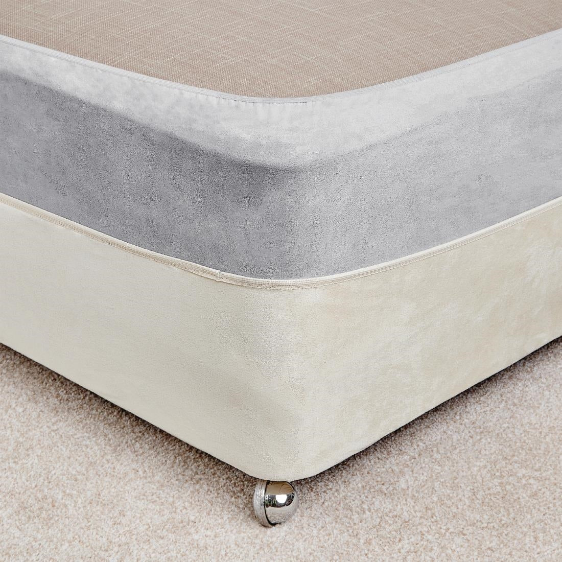 Mitre Essentials Divan Bed Base Wrap Grey Single