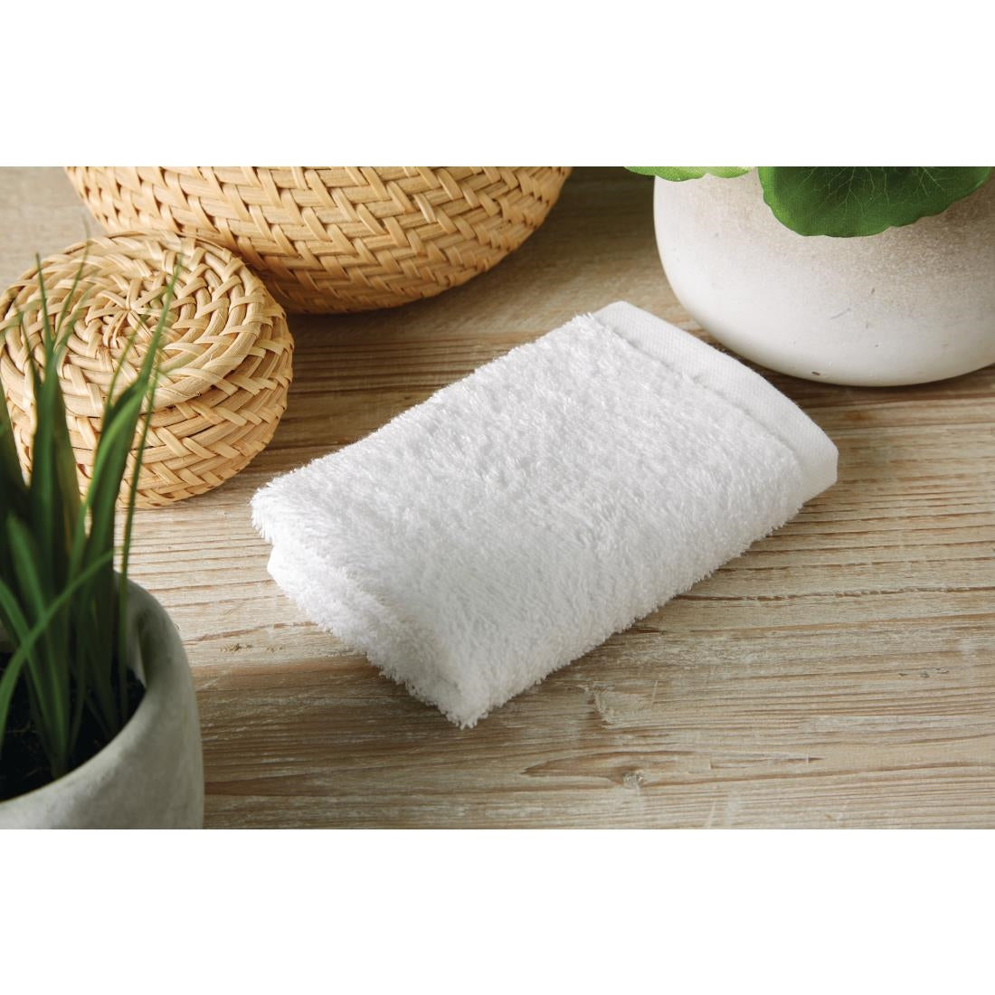 Eco Towel White Face Cloth 30x30cm (10 Pack)