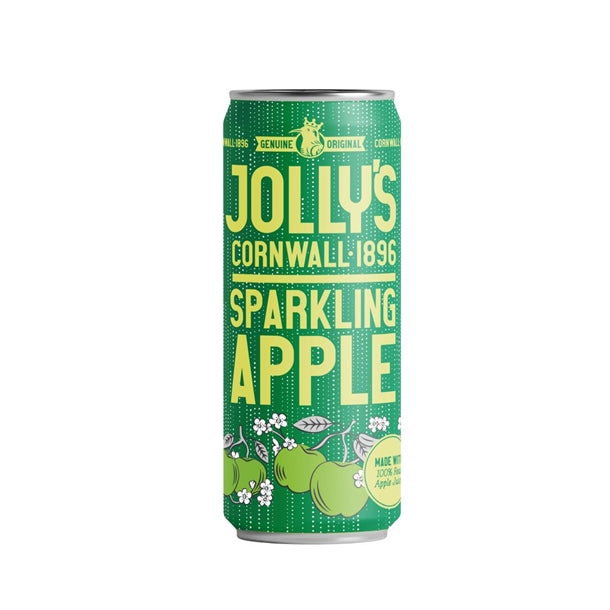 Jolly's Cornish Sparkling Apple Juice Cans 250ml (24 Pack)