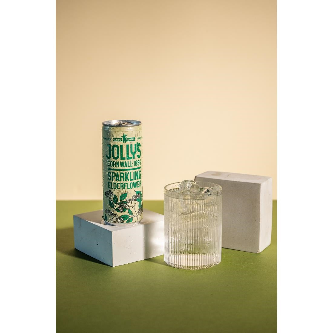 Jolly's Cornish Sparkling Elderflower Cans 250ml (24 Pack)