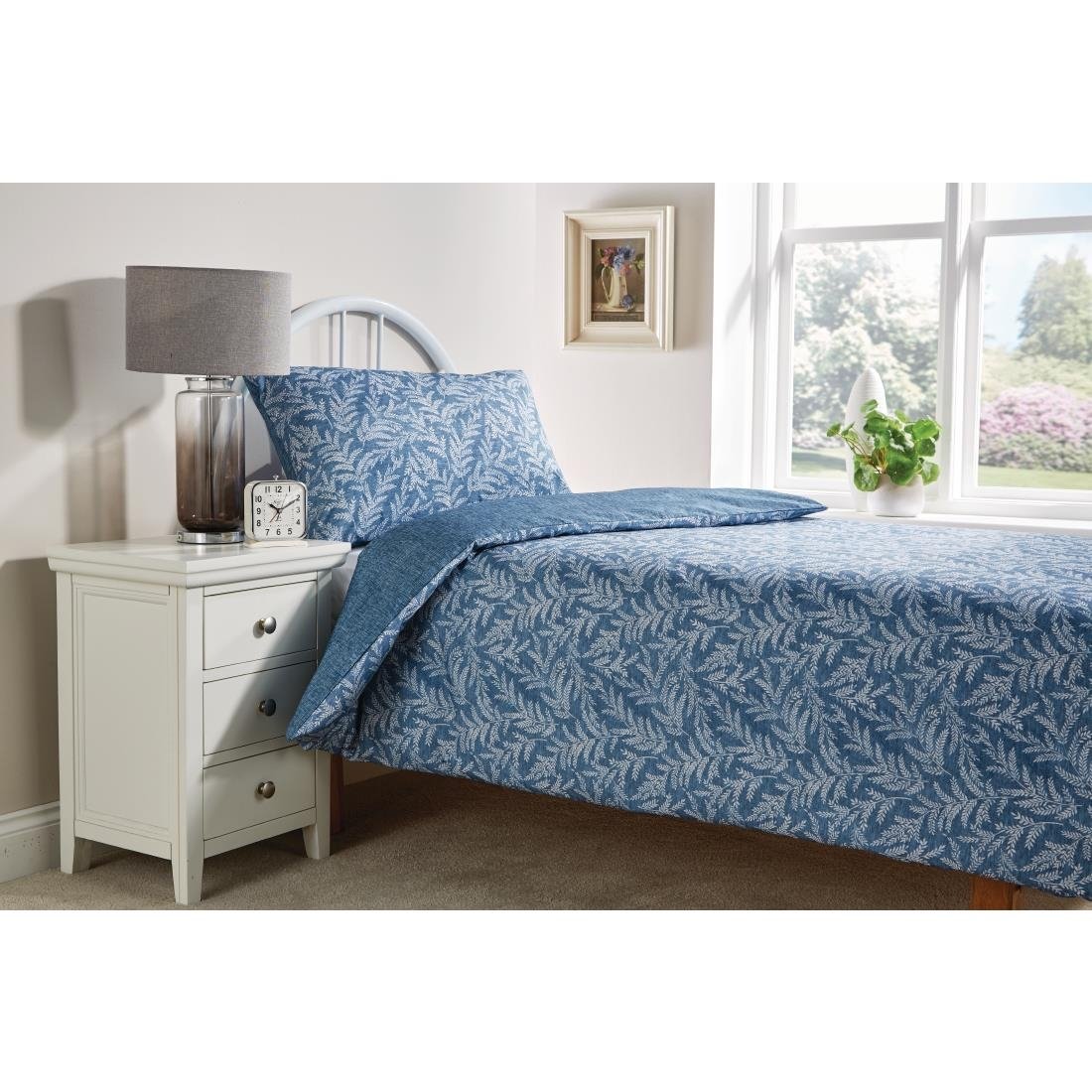Mitre Essentials Fiorella Pillowcase Indigo