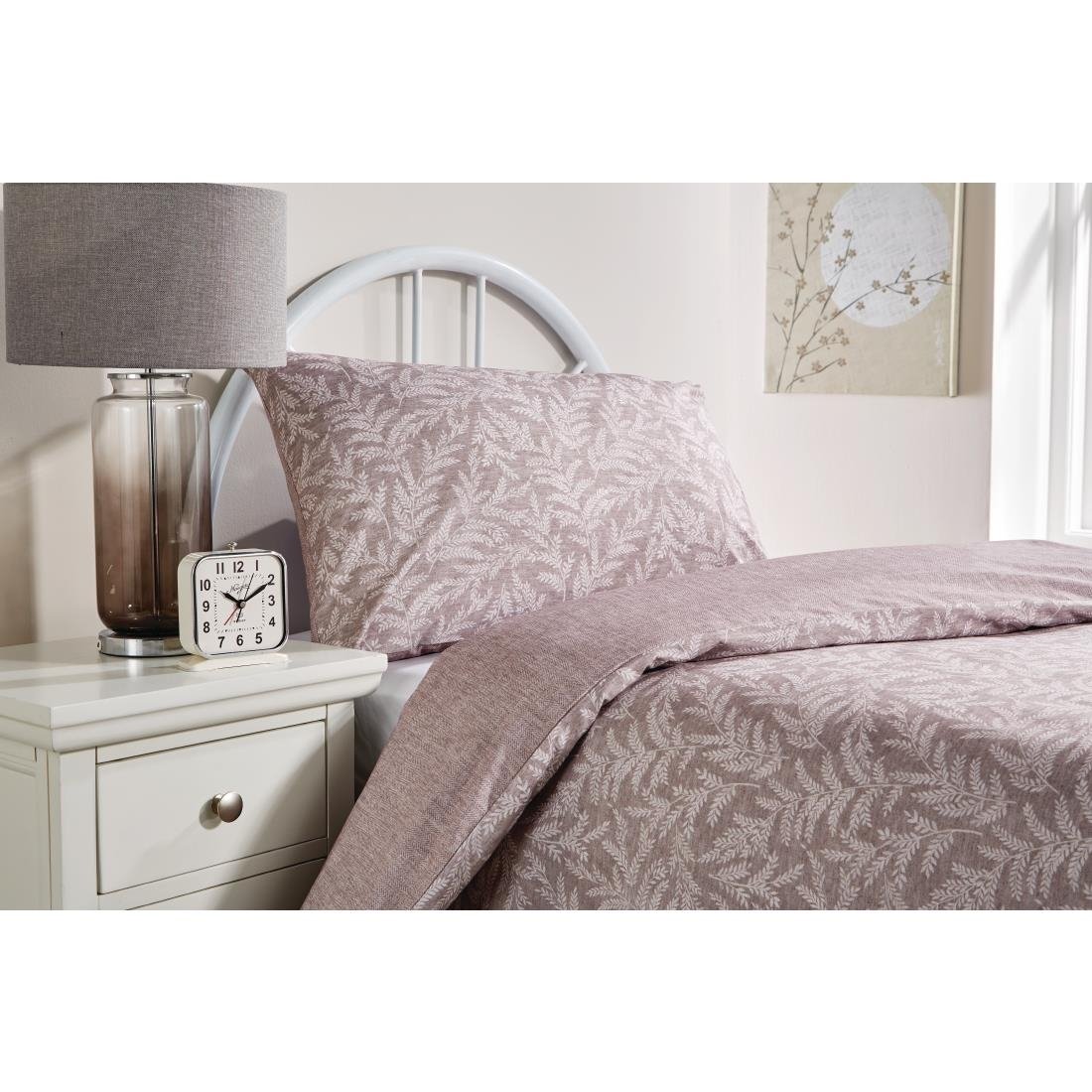 Mitre Essentials Fiorella Duvet Cover Aubergine Single