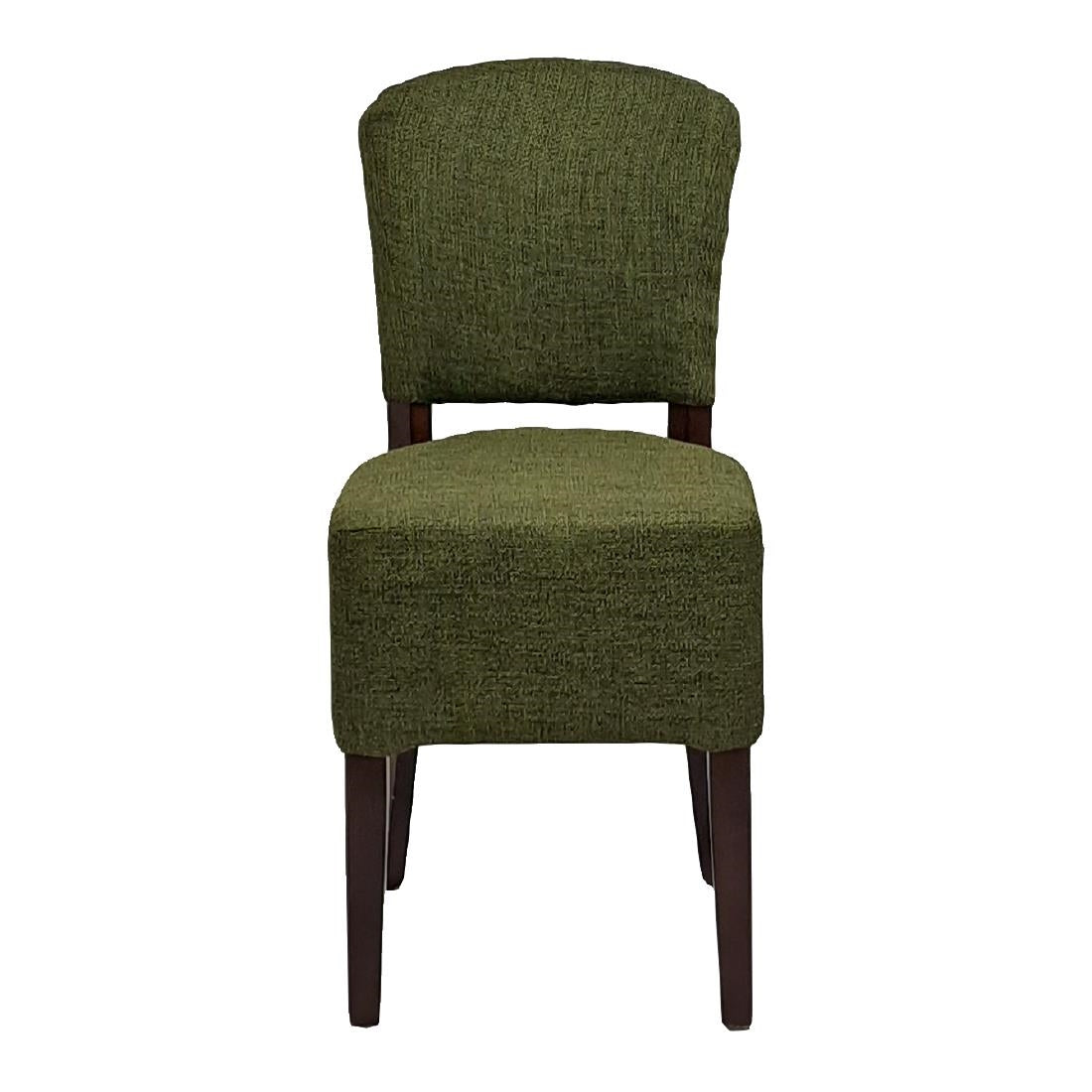 Hanoi Dining Chairs In Dark Walnut with Shetland Forest Seatpad (2 Pack)