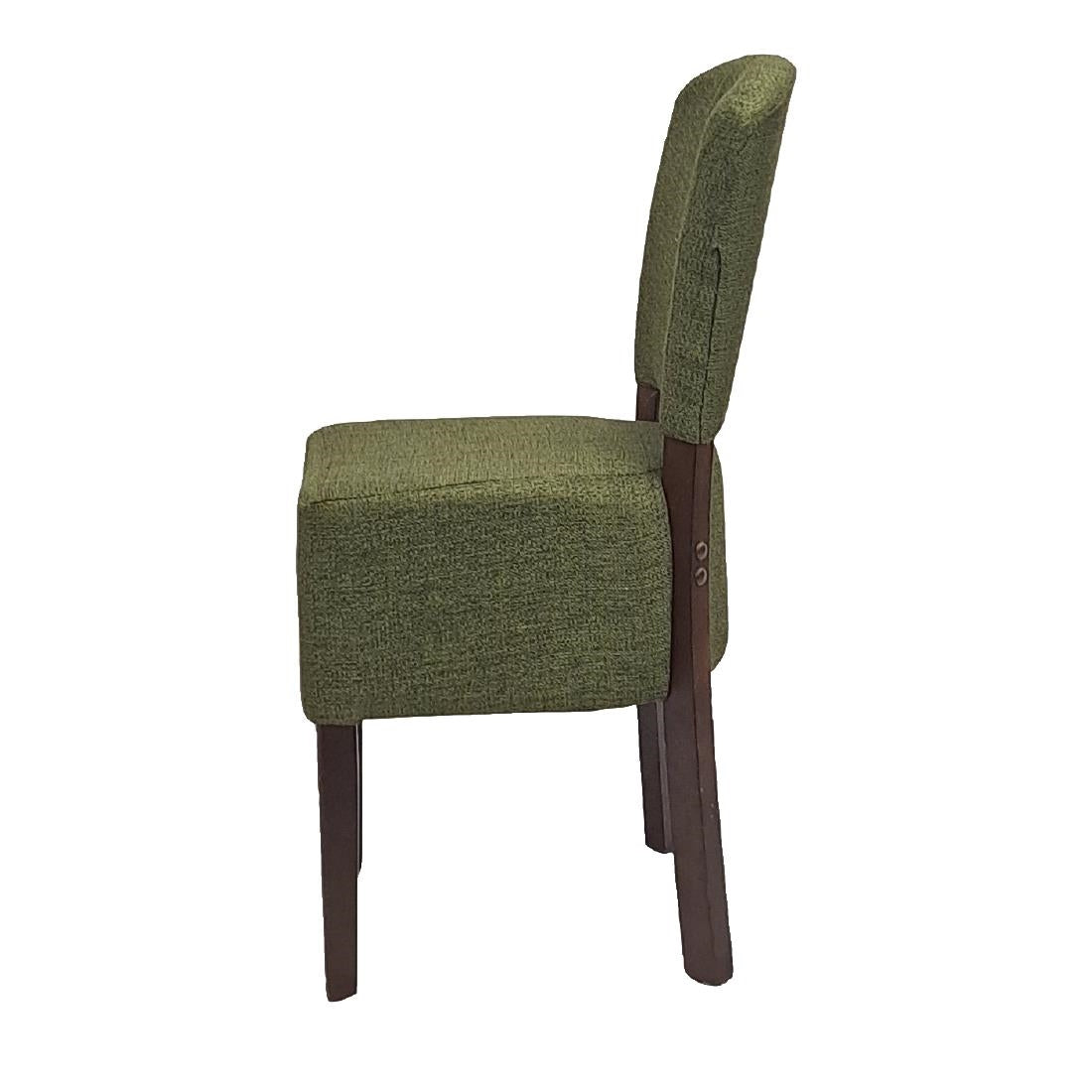 Hanoi Dining Chairs In Dark Walnut with Shetland Forest Seatpad (2 Pack)