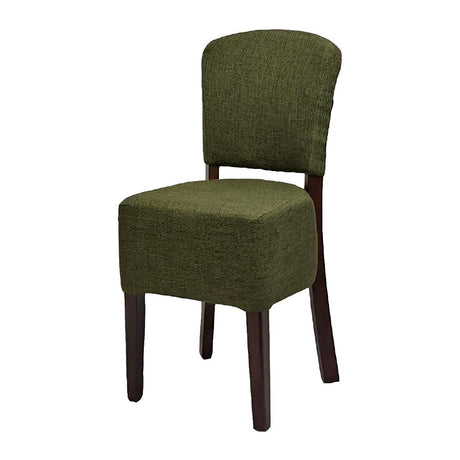 Hanoi Dining Chairs In Dark Walnut with Shetland Forest Seatpad (2 Pack)