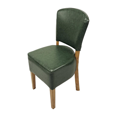 Hanoi Dining Chairs In Weathered Oak with Bison Vinyl Cedar (2 Pack)