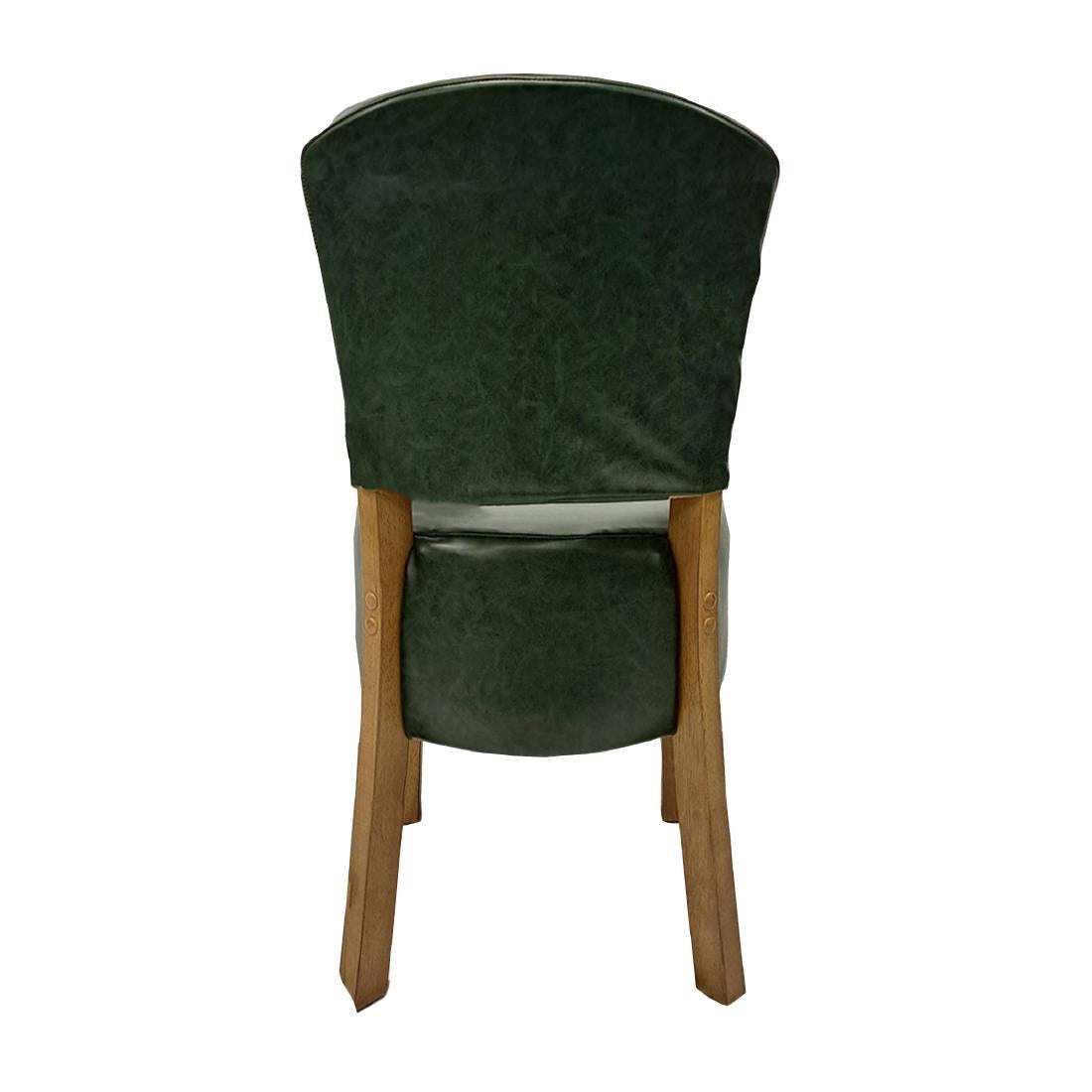 Hanoi Dining Chairs In Weathered Oak with Bison Vinyl Cedar (2 Pack)