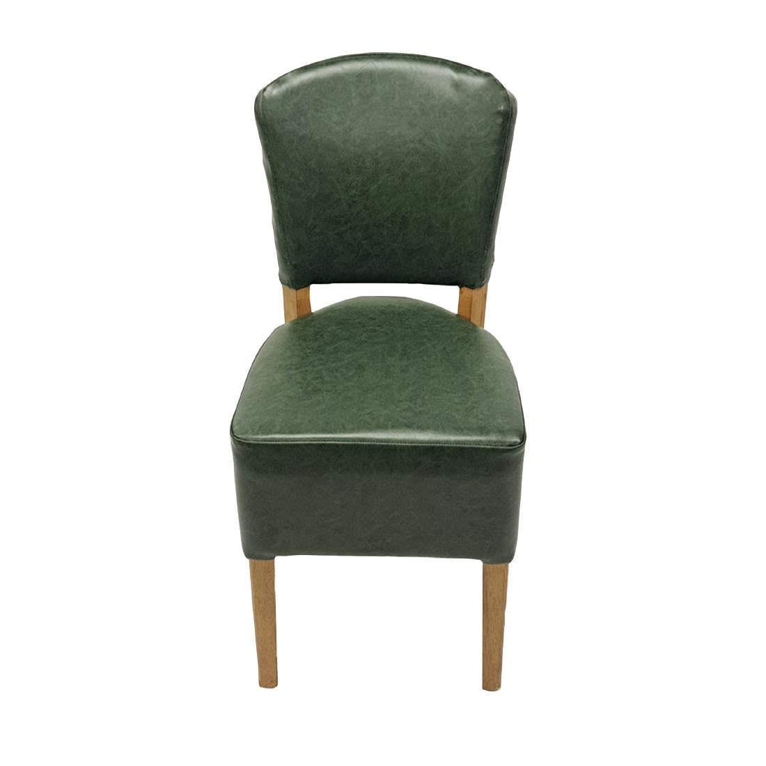 Hanoi Dining Chairs In Weathered Oak with Bison Vinyl Cedar (2 Pack)