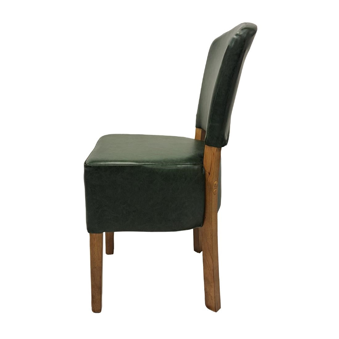 Hanoi Dining Chairs In Weathered Oak with Bison Vinyl Cedar (2 Pack)