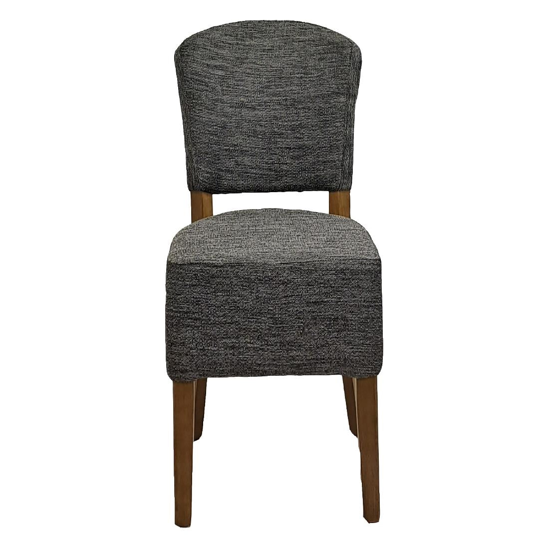 Hanoi Dining Chairs In Weathered Oak with Shetland Smoke Seatpad (2 Pack)