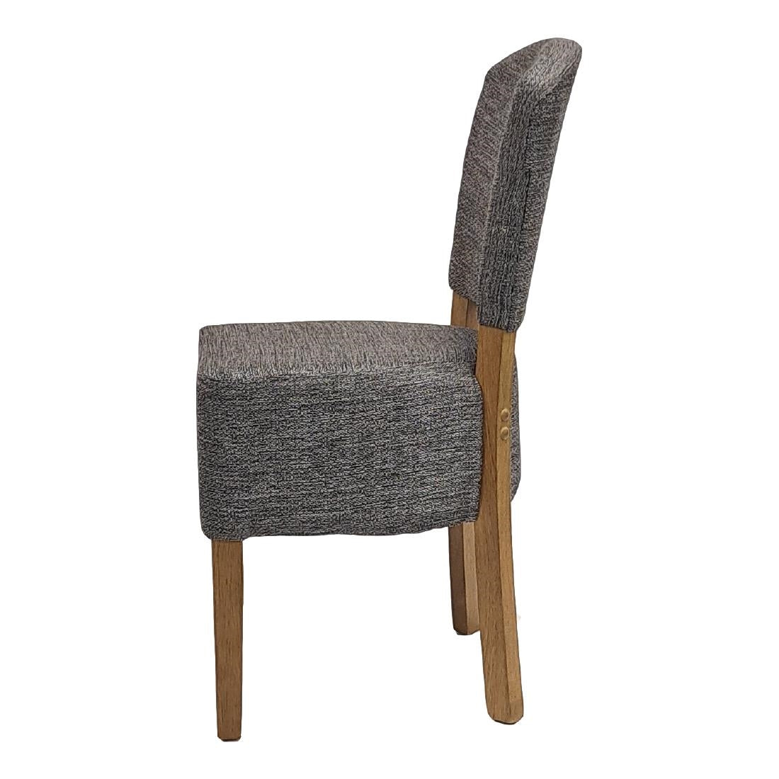 Hanoi Dining Chairs In Weathered Oak with Shetland Smoke Seatpad (2 Pack)