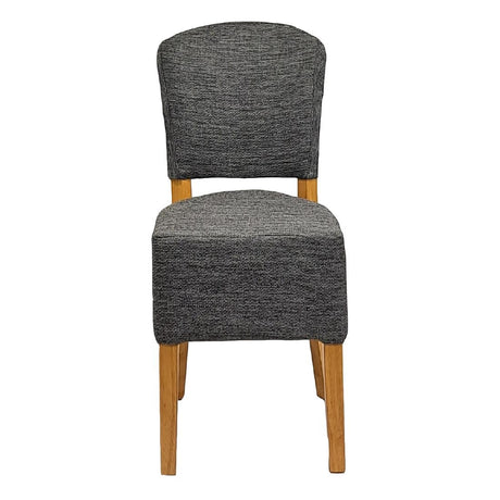 Hanoi Dining Chairs In Soft Oak with Shetland Smoke Seatpad (2 Pack)