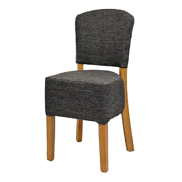 Hanoi Dining Chairs In Soft Oak with Shetland Smoke Seatpad (2 Pack)