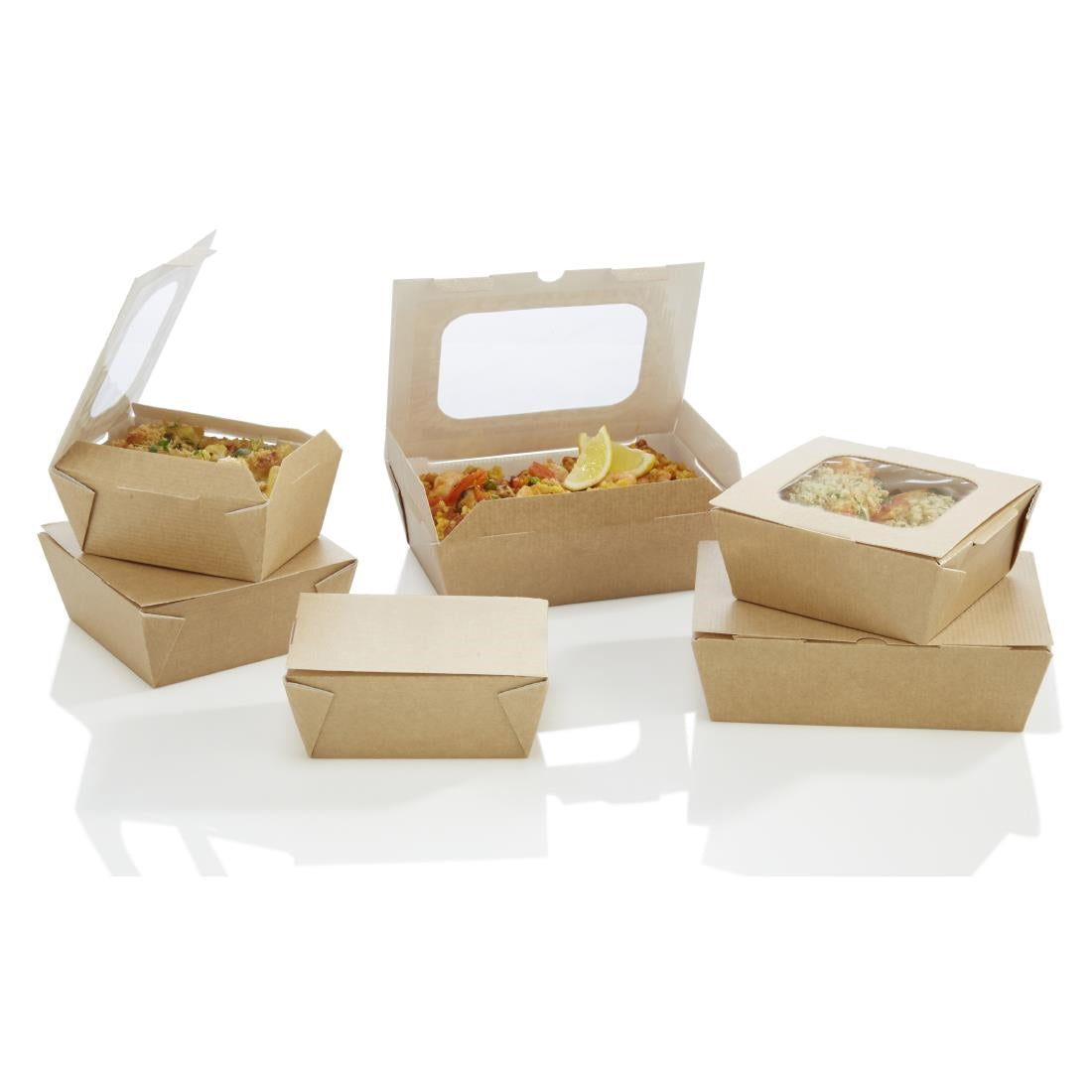 Huhtamaki Taste Medium Food to Go Box with window (270 Pack)