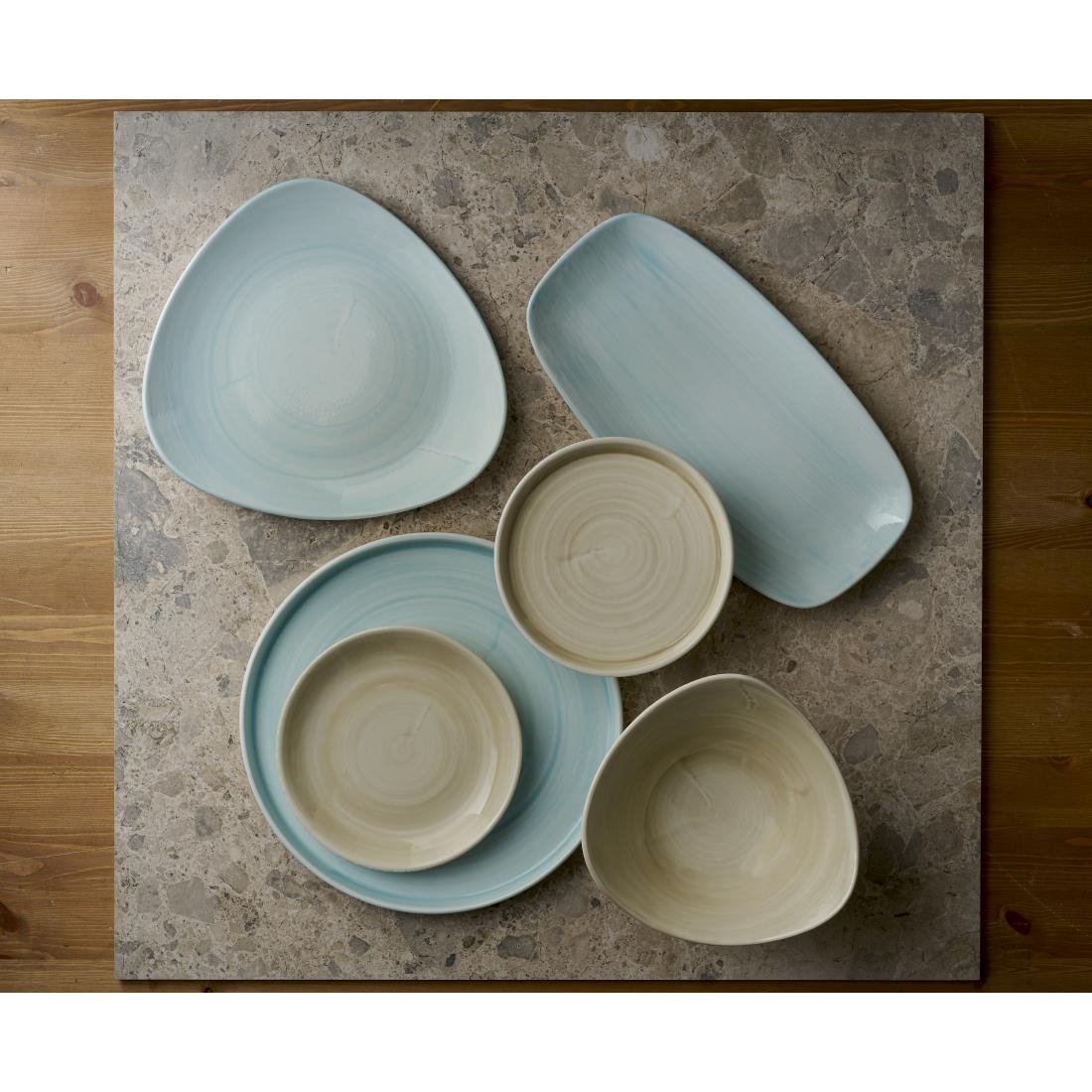 Churchill Stonecast Canvas Natural Lotus Bowls 177mm (12 Pack)