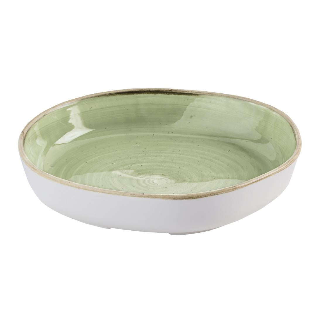 Churchill Stonecast Sage Green Organic Walled Bowls 232mm (6 Pack)