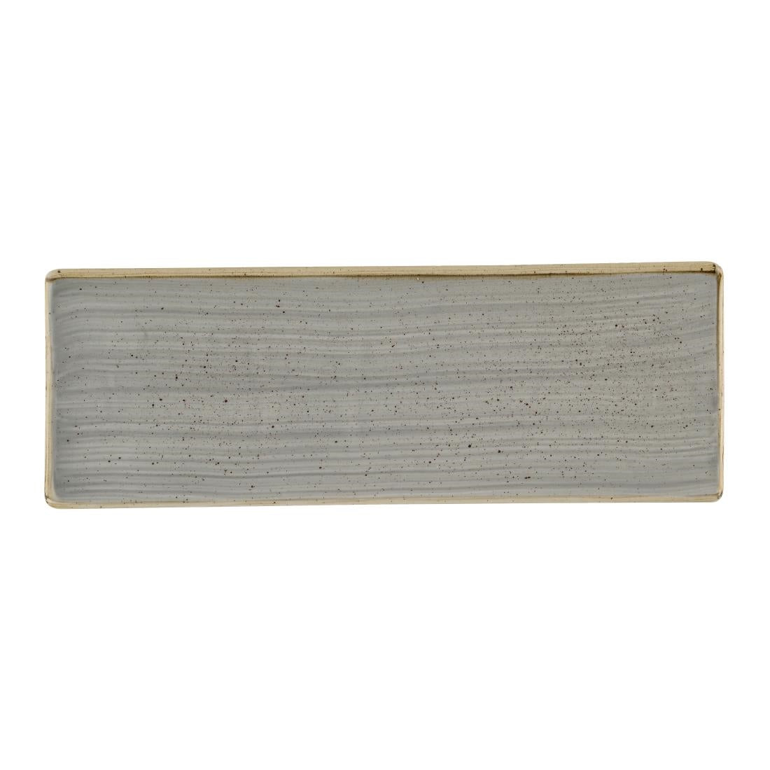 Churchill Stonecast Grey Oblong Plates 250 x 90mm (6 Pack)