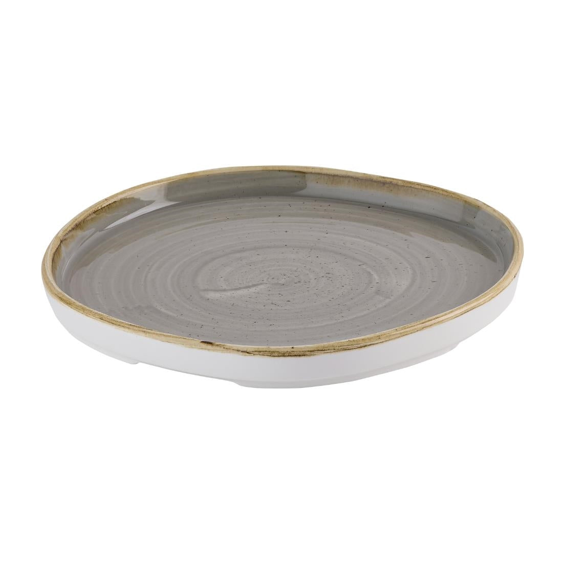 Churchill Stonecast Grey Organic Walled Plates 206mm (6 Pack)