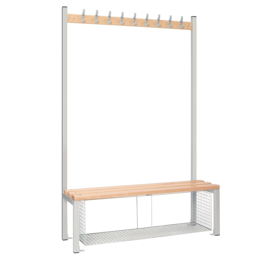 Single-Sided Island Seating with Mesh Tray Grey 1200mm