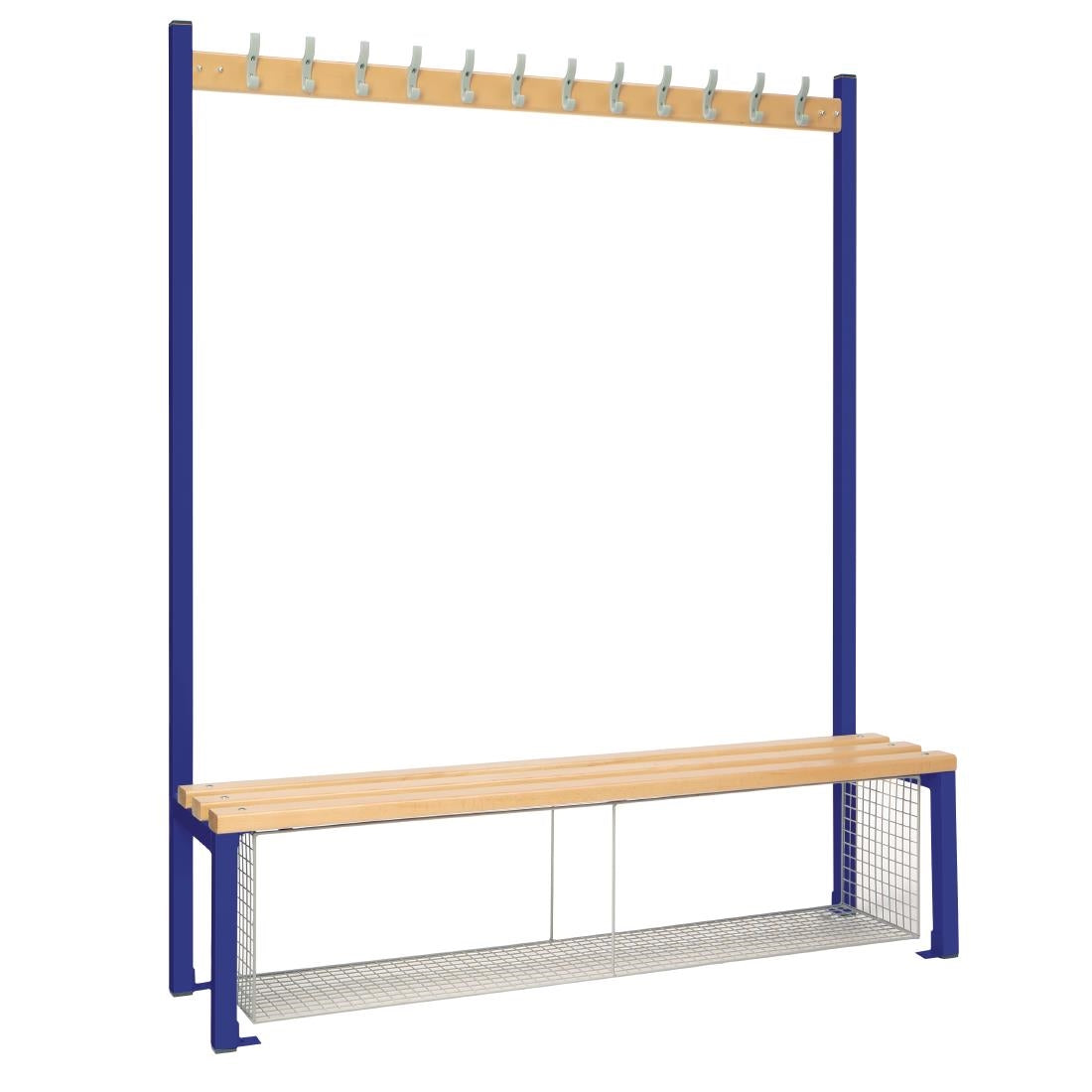 Single-Sided Island Seating with Mesh Tray Blue 1500mm