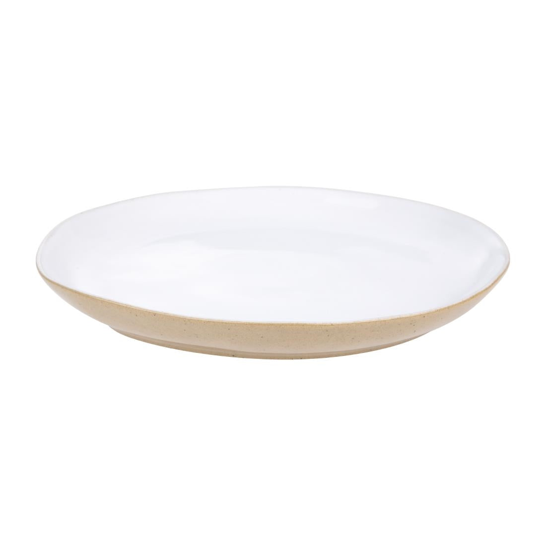 Olympia Raw Recycled Clay Coupe Plates Natural 260mm (6 Pack)