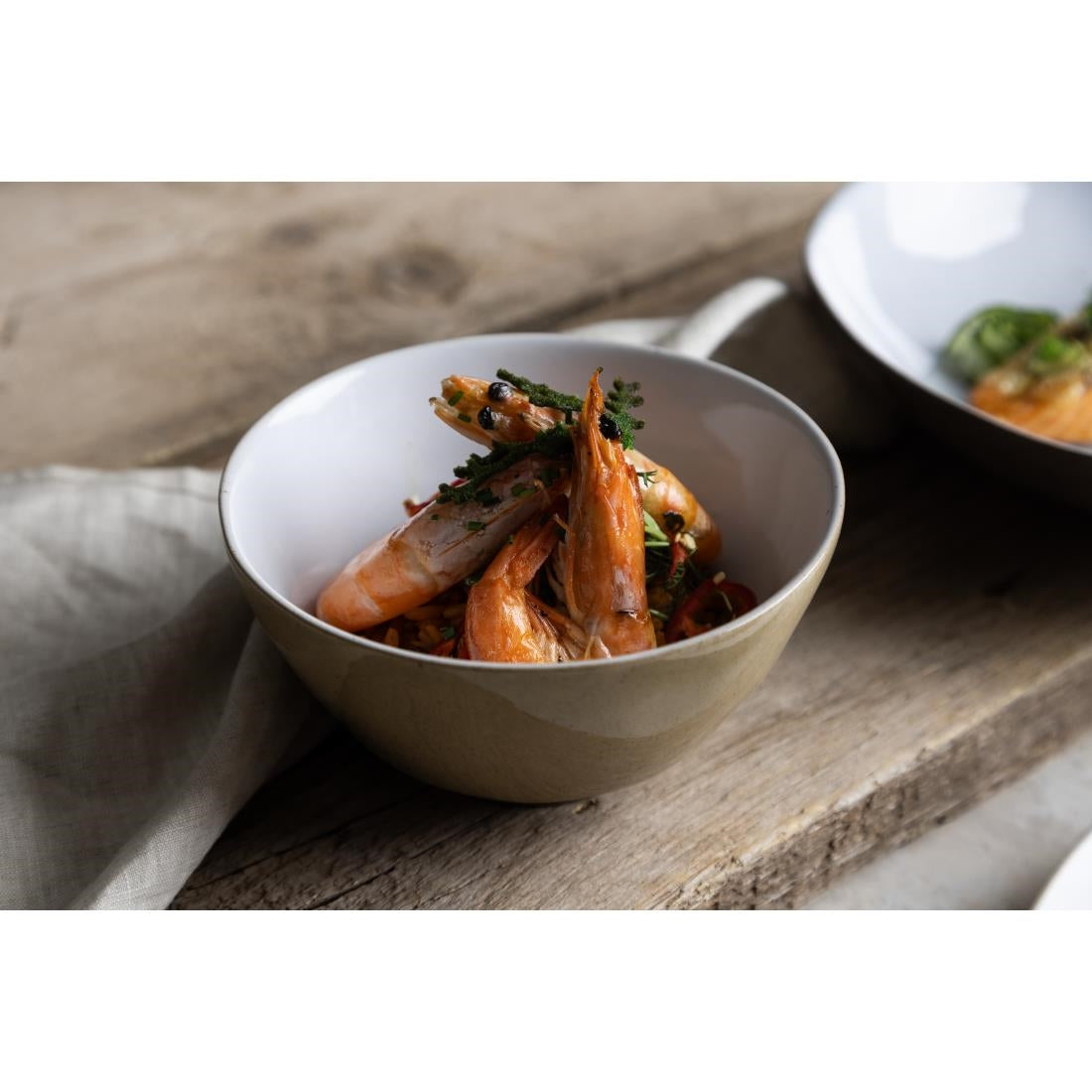 Olympia Raw Recycled Clay Deep Bowls Natural 140mm (6 Pack)