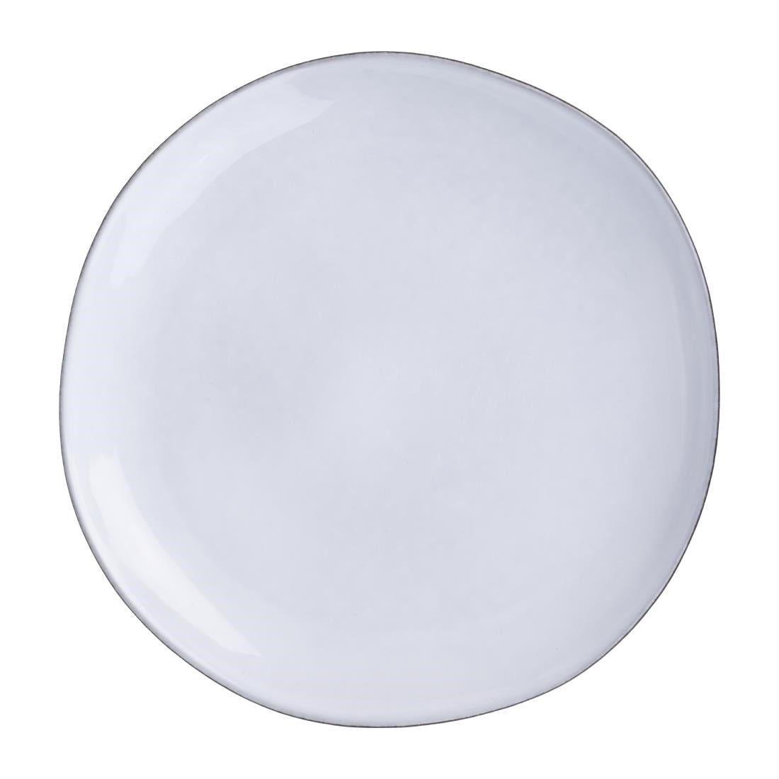 Olympia Raw Recycled Clay Coupe Plates Charcoal 260mm (6 Pack)