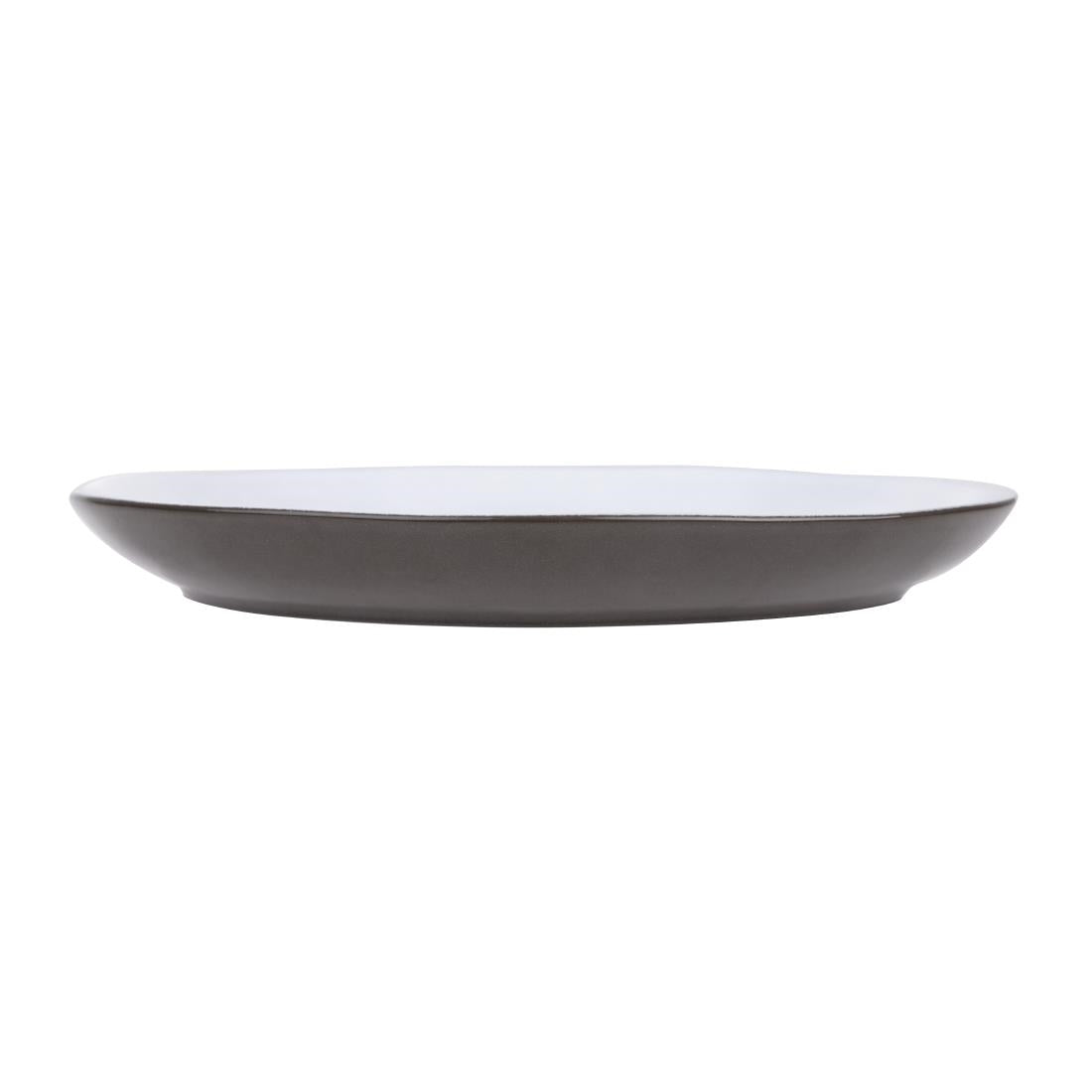 Olympia Raw Recycled Clay Coupe Plates Charcoal 260mm (6 Pack)