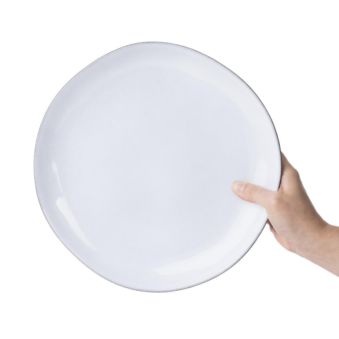 Olympia Raw Recycled Clay Coupe Plates Charcoal 260mm (6 Pack)