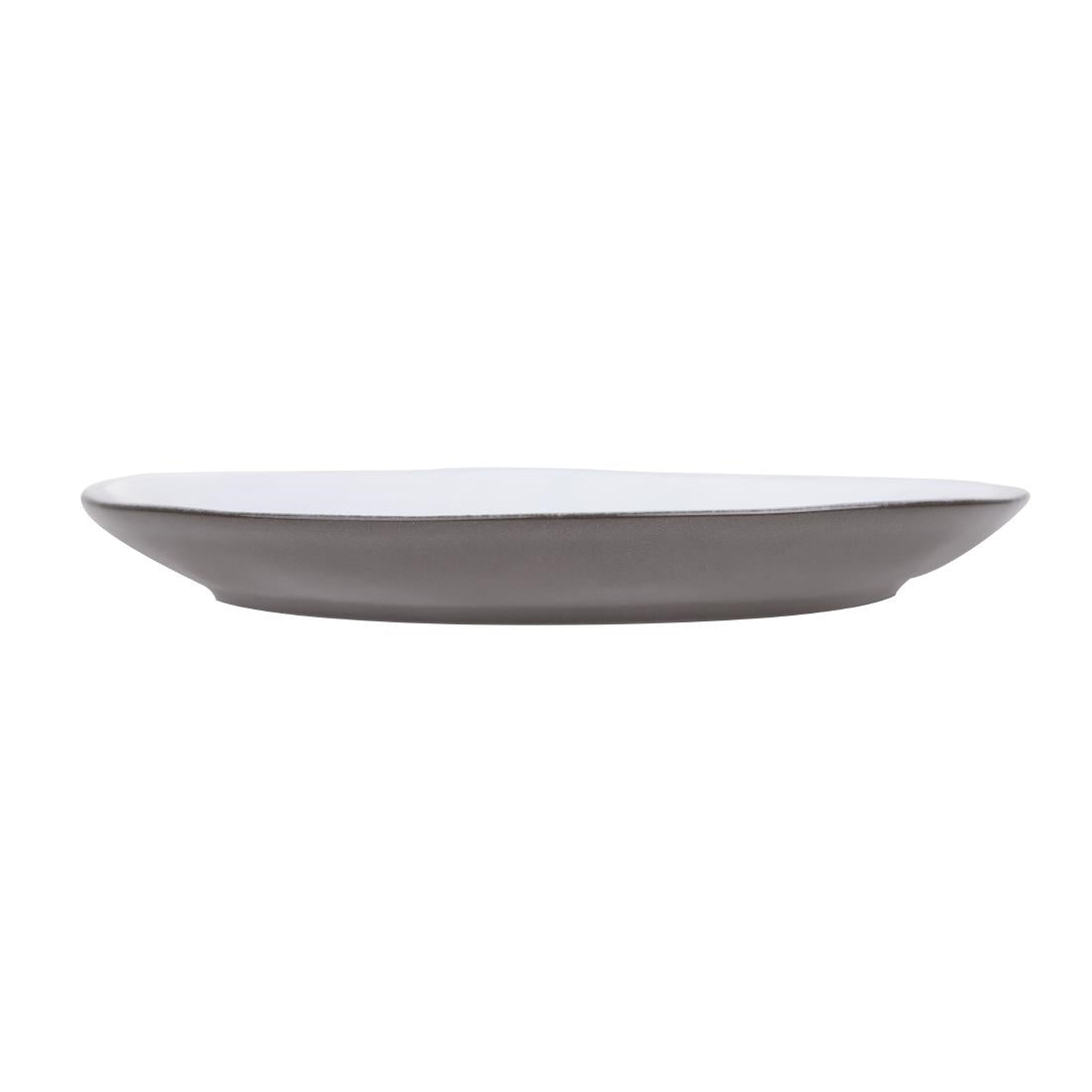 Olympia Raw Recycled Clay Coupe Plates Charcoal 220mm (6 Pack)