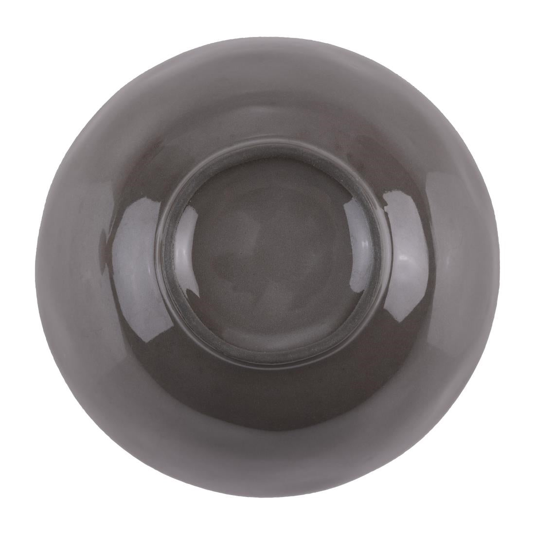 Olympia Raw Recycled Clay Deep Bowls Charcoal 140mm (6 Pack)